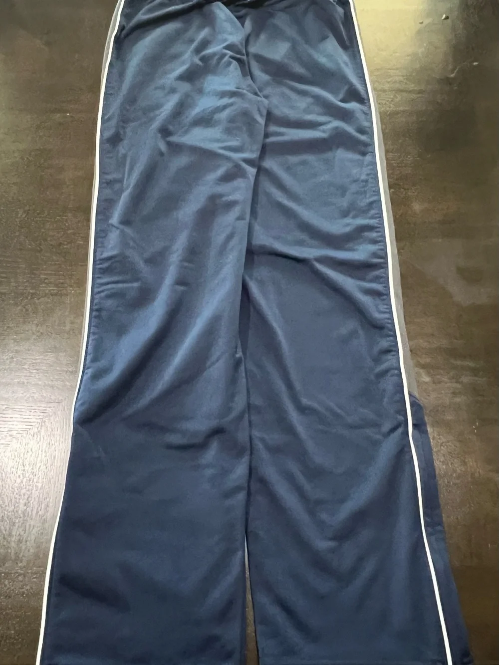 Nike Vintage Men's Navy Blue/Gray Track Pants L